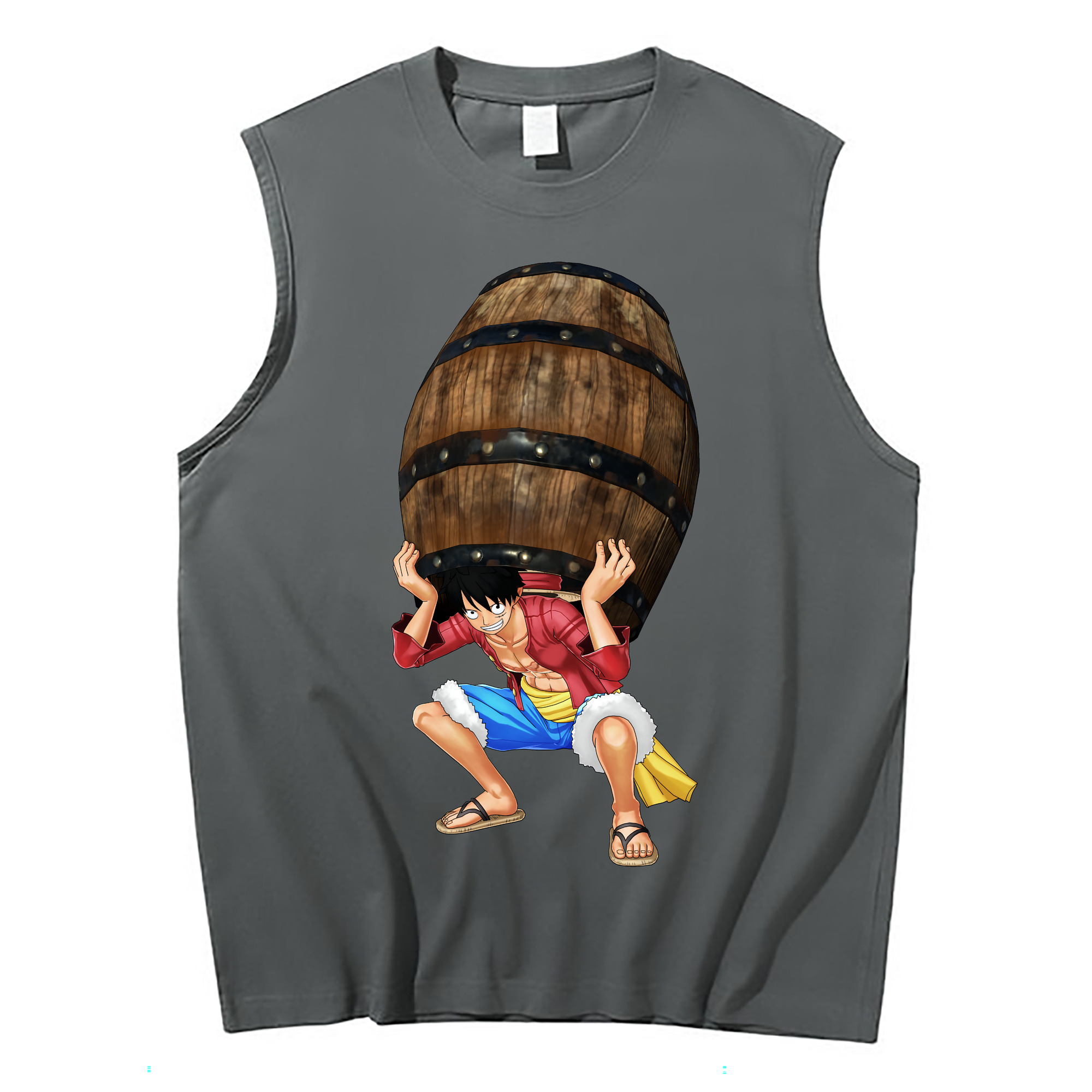 ワンピース モンキー・D・ルフィ ONE PIECE Monkey D. Luffy コットン100％タンクトップ（フロントプリント）